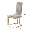 Best Quality Furniture Line Tufted Boucle Fabric Side Chairs in Gray