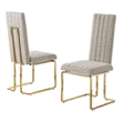 Best Quality Furniture Line Tufted Boucle Fabric Side Chairs in Gray