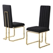Best Quality Furniture Line Tufted Boucle Fabric Side Chairs in Black