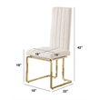 Best Quality Furniture Line Tufted Boucle Fabric Side Chairs in Cream