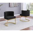 Best Quality Furniture Single Chair with Black Boucle Fabric and Chrome Base