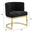 Best Quality Furniture Single Chair with Black Boucle Fabric and Chrome Base