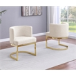 Best Quality Furniture Single Chair with Cream Boucle Fabric and Chrome Base