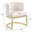 Best Quality Furniture Single Chair with Cream Boucle Fabric and Chrome Base