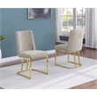 Best Quality Furniture Gray Boucle Fabric Side Chairs with Chrome Sled Base