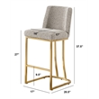Best Quality Furniture Gray Boucle Fabric Counter Chairs with Chrome Base