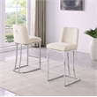 Best Quality Furniture Cream Boucle Fabric Barstools with Chrome Base