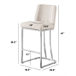 Best Quality Furniture Cream Boucle Fabric Barstools with Chrome Base