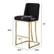 Best Quality Furniture Black Boucle Fabric Barstools with Chrome Base