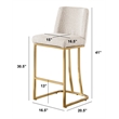 Best Quality Furniture Cream Boucle Fabric Barstools with Chrome Base