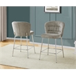 Best Quality Furniture Gray Fluffy Checker Textured Fabric Counter Chairs