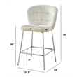 Best Quality Furniture Cream Fluffy Checker Textured Fabric Counter Chairs