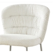 Best Quality Furniture Cream Fluffy Checker Textured Fabric Counter Chairs