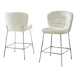 Best Quality Furniture Cream Fluffy Checker Textured Fabric Counter Chairs