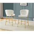 Best Quality Furniture Cream Fluffy Checker Textured Fabric Counter Chairs