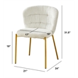 Best Quality Furniture Circular Clear Tempered Glass Dining Set w Fluffy Chairs