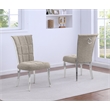 Best Quality Furniture Gray Boucle Fabric Side Chairs with Chrome Frame