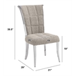 Best Quality Furniture Gray Boucle Fabric Side Chairs with Chrome Frame