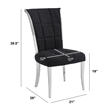 Best Quality Furniture Black Boucle Fabric Side Chairs with Chrome Frame