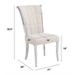 Best Quality Furniture Cream Boucle Fabric Side Chairs with Chrome Frame