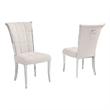 Best Quality Furniture Cream Boucle Fabric Side Chairs with Chrome Frame
