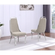 Best Quality Furniture Gray Boucle Fabric Side Chairs with Chrome Frame