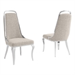 Best Quality Furniture Gray Boucle Fabric Side Chairs with Chrome Frame