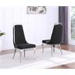 Best Quality Furniture Black Boucle Fabric Side Chairs with Chrome Frame