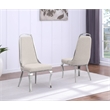 Best Quality Furniture Cream Boucle Fabric Side Chairs with Chrome Frame