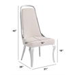 Best Quality Furniture Cream Boucle Fabric Side Chairs with Chrome Frame