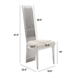 Best Quality Furniture Silver Stainless Steel Frame Side Chairs w Boucle Seat