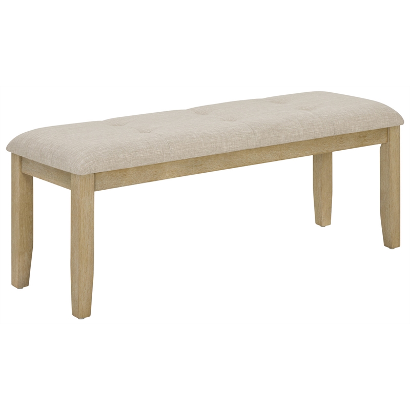 Best Quality Furniture Faux White Marble Dining Set with Rustic Wood Finish