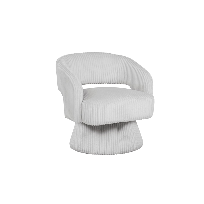 Best Quality Furniture Swivel Accent Chair in Black Velvet Stripe Fabric