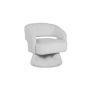 Best Quality Furniture Swivel Accent Chair in Black Velvet Stripe Fabric