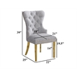 Best Quality Furniture Button Tufted Side Chairs in Black Boucle Fabric