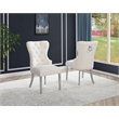 Best Quality Furniture Button Tufted Side Chairs in Cream Boucle Fabric