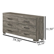 Best Quality Furniture 3pc Antique Gray Wood Panel Bedroom Set with Headlamps