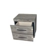 Best Quality Furniture 3pc Antique Gray Wood Panel Bedroom Set with Headlamps