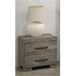 Best Quality Furniture Antique Gray Wood 2 Drawer Nightstand with Rustic Finish