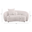 Best Quality Furniture 2 Piece Sofa & Loveseat Set in Beige Boucle Teddy Fabric