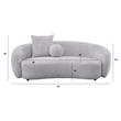 Best Quality Furniture 2 Piece Sofa & Loveseat Set in Gray Boucle Teddy Fabric