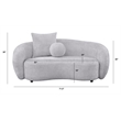 Best Quality Furniture 2 Piece Sofa & Loveseat Set in Gray Boucle Teddy Fabric