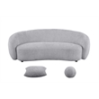 Best Quality Furniture 2 Piece Sofa & Loveseat Set in Gray Boucle Teddy Fabric