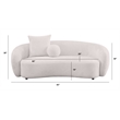 Best Quality Furniture 3 Seater Sofa in Beige Boucle Teddy Fabric