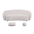 Best Quality Furniture 3 Seater Sofa in Beige Boucle Teddy Fabric