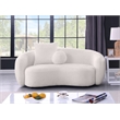 Best Quality Furniture 2 Seater Loveseat in Beige Boucle Teddy Fabric