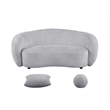 Best Quality Furniture 2 Seater Loveseat in Light Gray Boucle Teddy Fabric