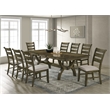 Best Quality Furniture Antique Brown Wood Extendable Dining Table Set