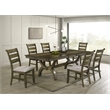 Best Quality Furniture Antique Brown Wood Extendable Dining Table Set