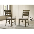 Best Quality Furniture Ladderback Antique Brown Wood Dining Side Chairs